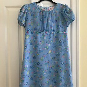 American Girl Light Blue Floral Puff-Sleeve Dress